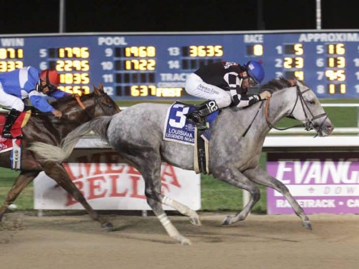 Jockamo’s Song wins the Louisiana Legends Sprint Stakes Jockamo's Song wins the Louisiana Legends Sprint Stakes at Evangeline Downs on July 8, 2017