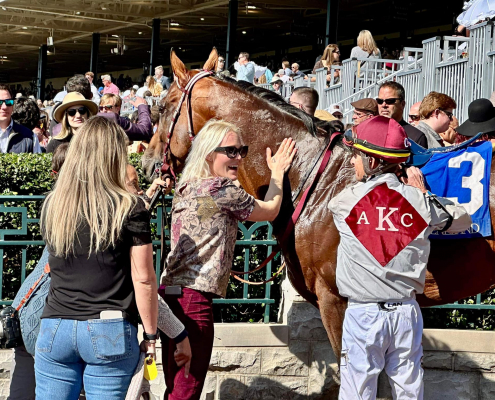 Trainer Alexis Claire in Keenland Winners Circle