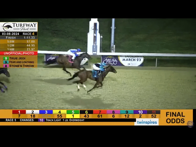 True Jedi winning the race