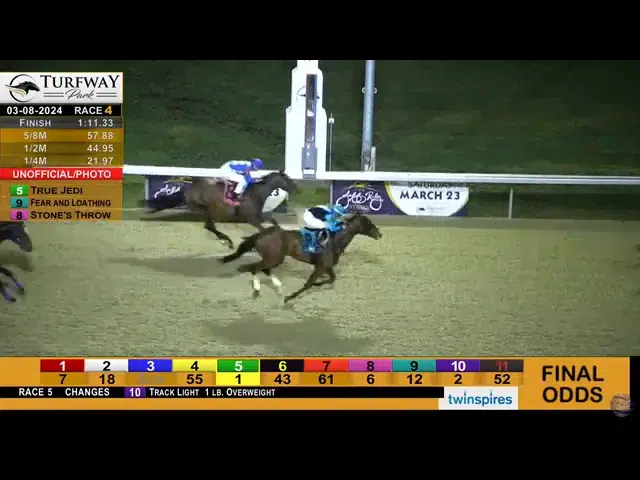 True Jedi winning the race