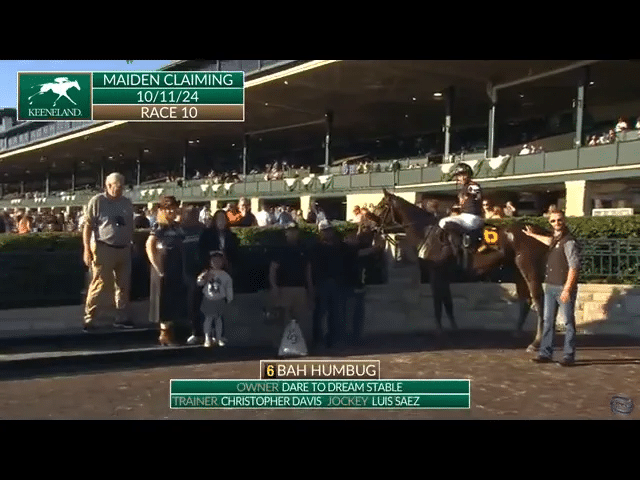 Bah Humbug in the winner's circle