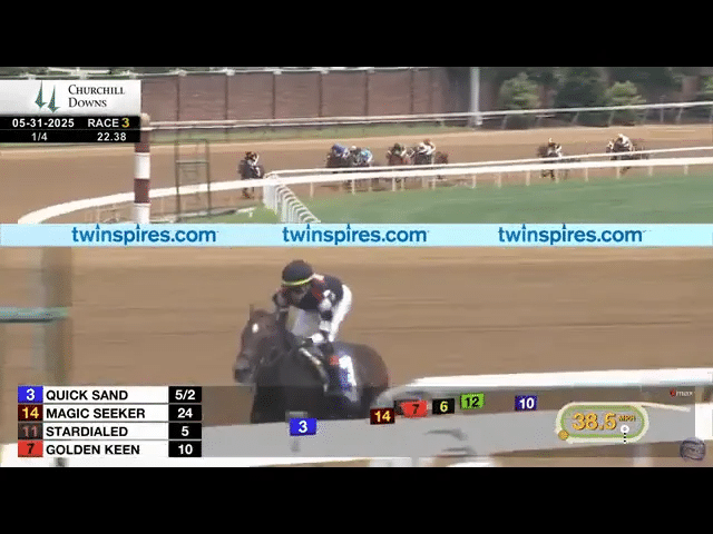Quick Sand crosses the finish line